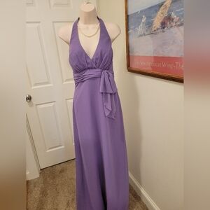 Elegant Purple Halter Dress Sz 12